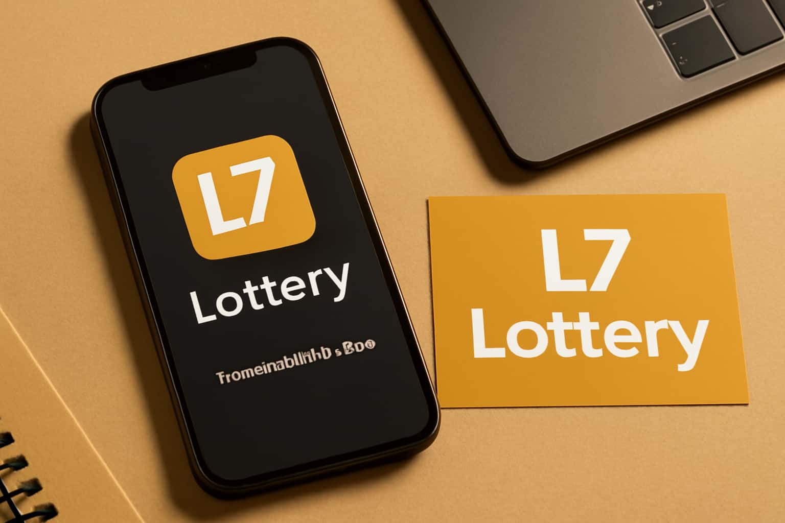 Informational scene depicting Download L7 Lottery iOS App.