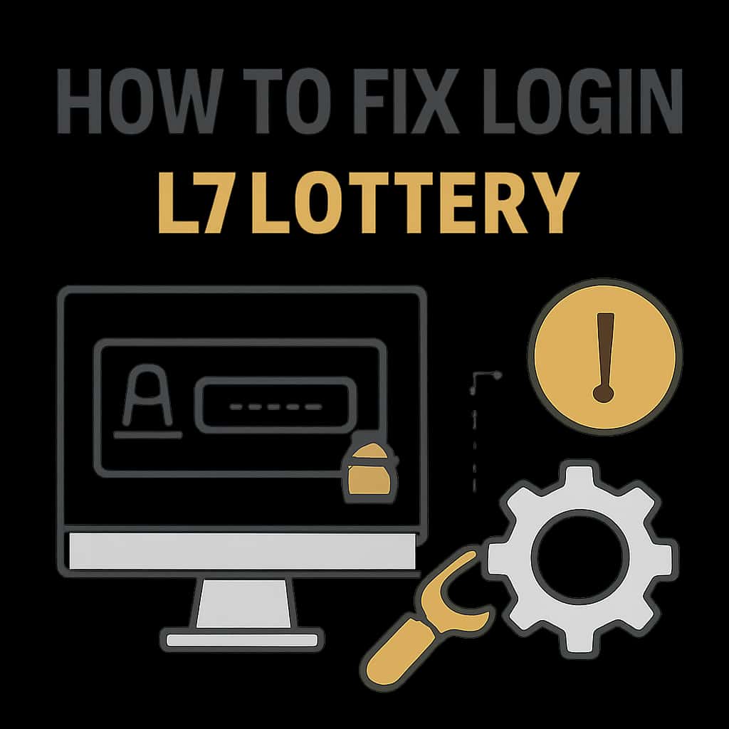 Educational diagram for fixing L7 Lottery login issues.