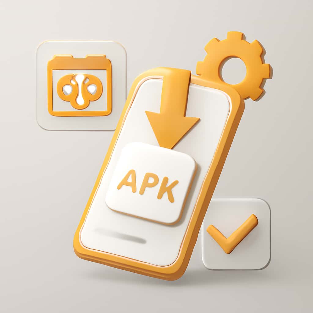 Diagram illustrating L7 Lottery APK installation steps.