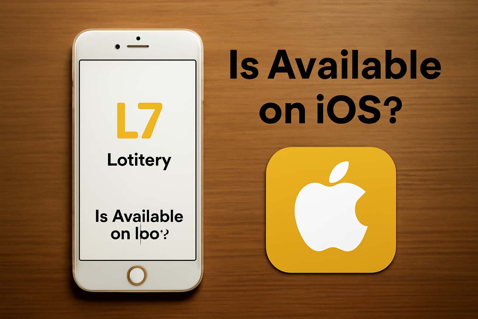 Informative scene regarding L7 Lottery availability on iOS devices.