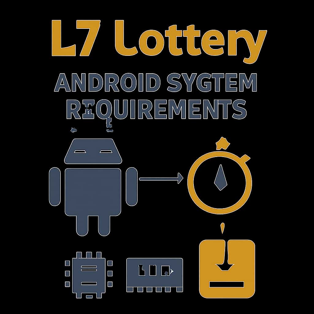 Diagram illustrating L7 Lottery Android System Requirements.
