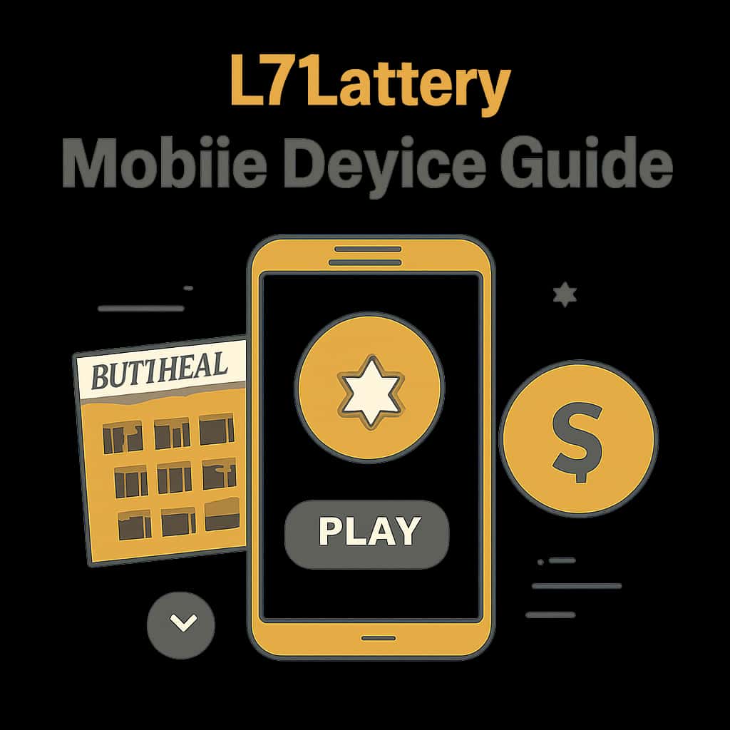 Diagram explaining installation steps for L7 Lottery Mobile Device Guide.