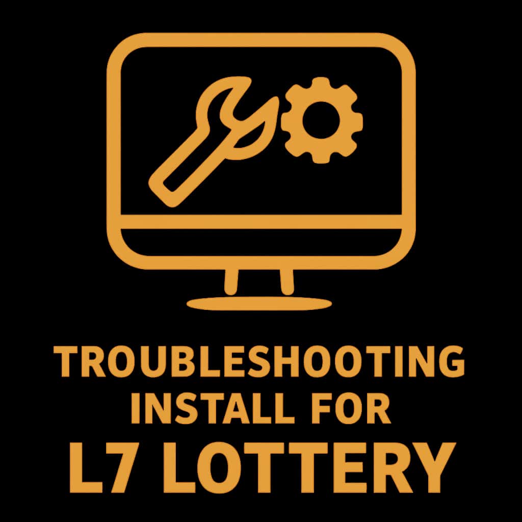 Icon representing help resource for L7 Lottery installation.