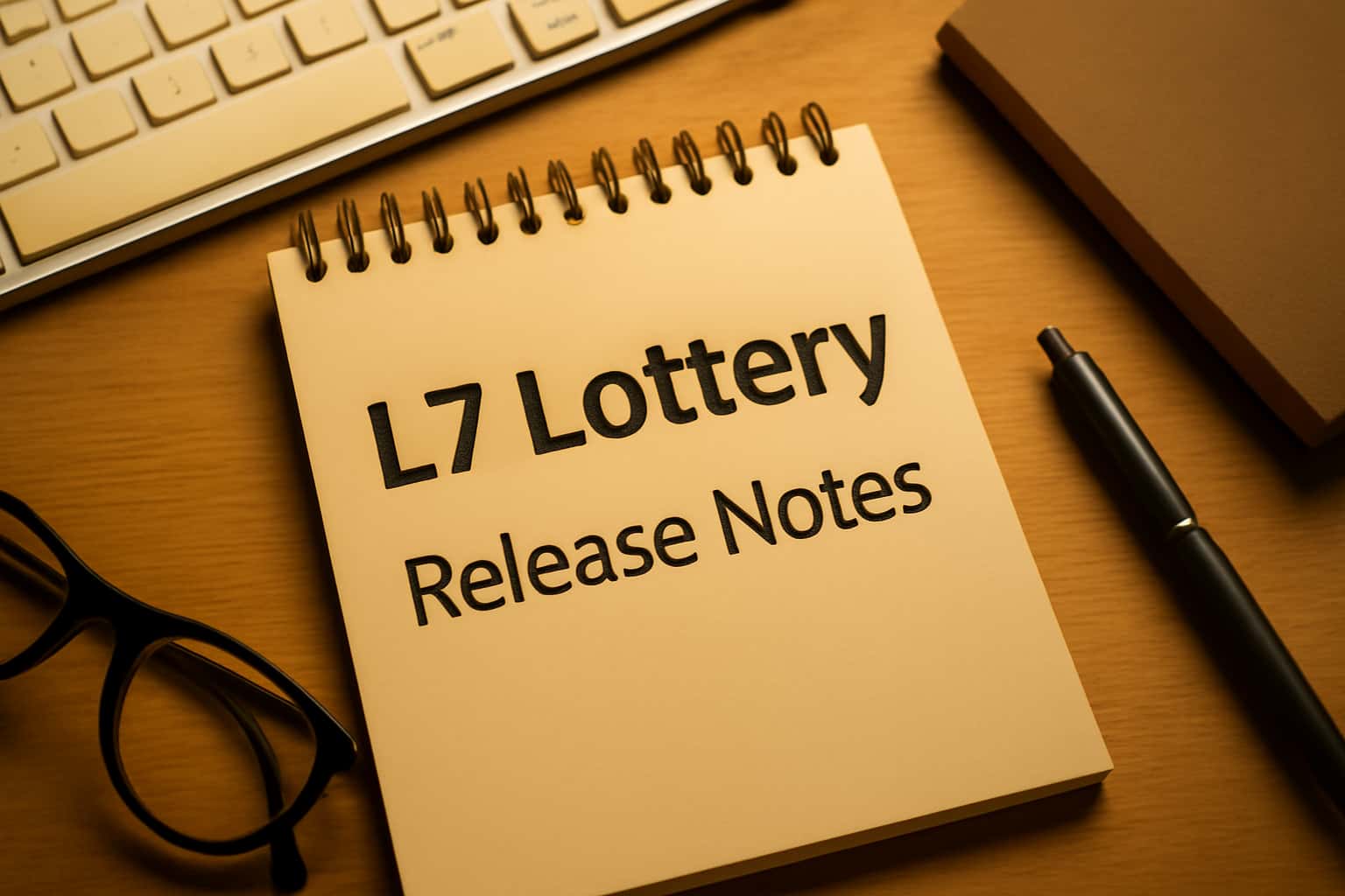 A futuristic representation of the L7 Lottery application interface, showcasing the updates and features.