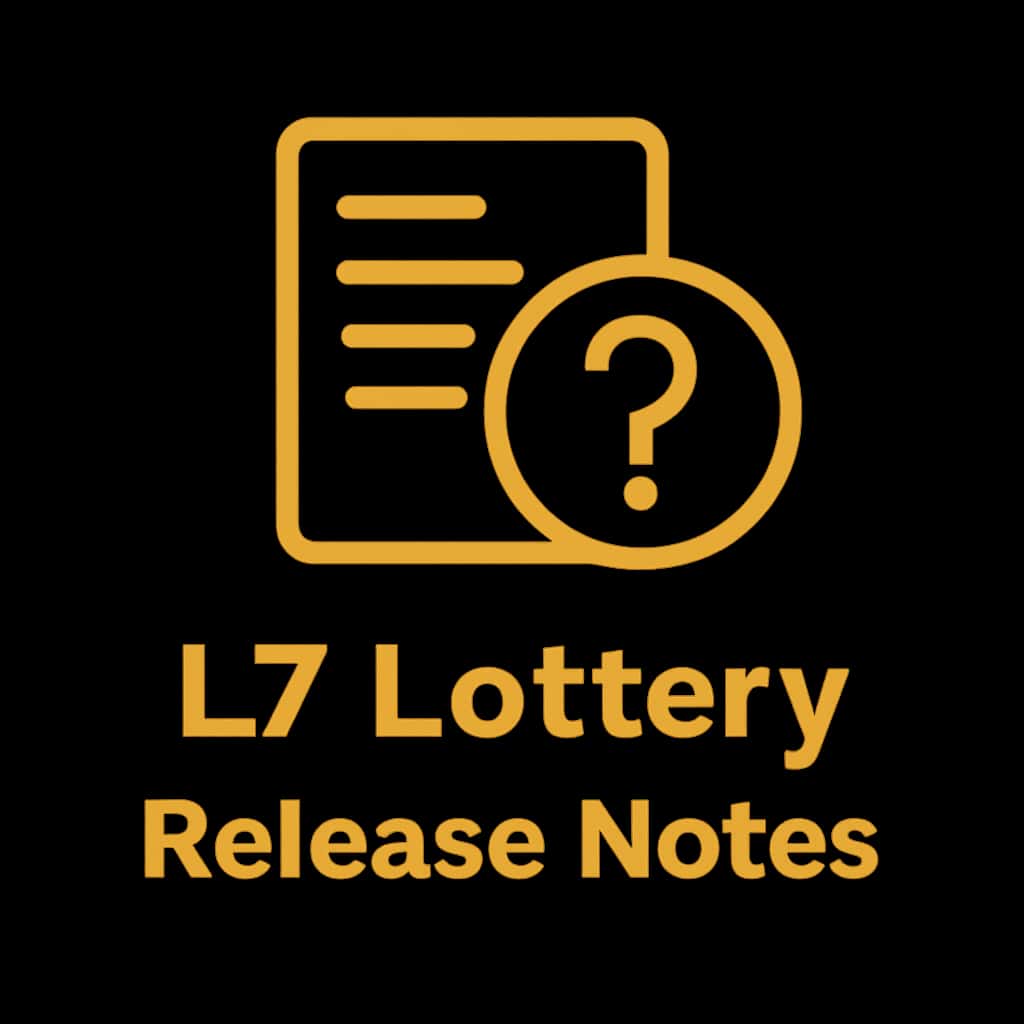 An emblematic symbol for L7 Lottery Release Notes, emphasizing guidance and information.